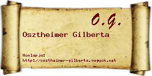 Osztheimer Gilberta névjegykártya